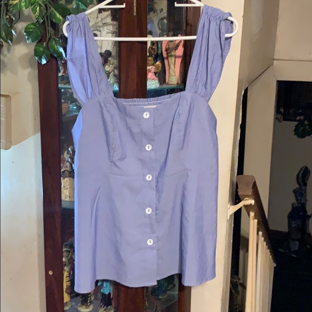 Sz 2xl pinstriped top by Haute Curve